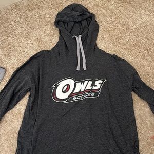 Temple soccer under Armour hooded pullover